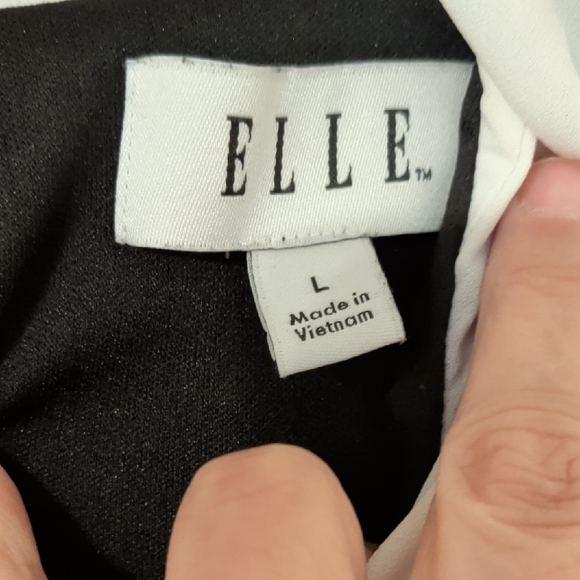 Elle Black Dress with White Collar Accent - Picture 2 of 6